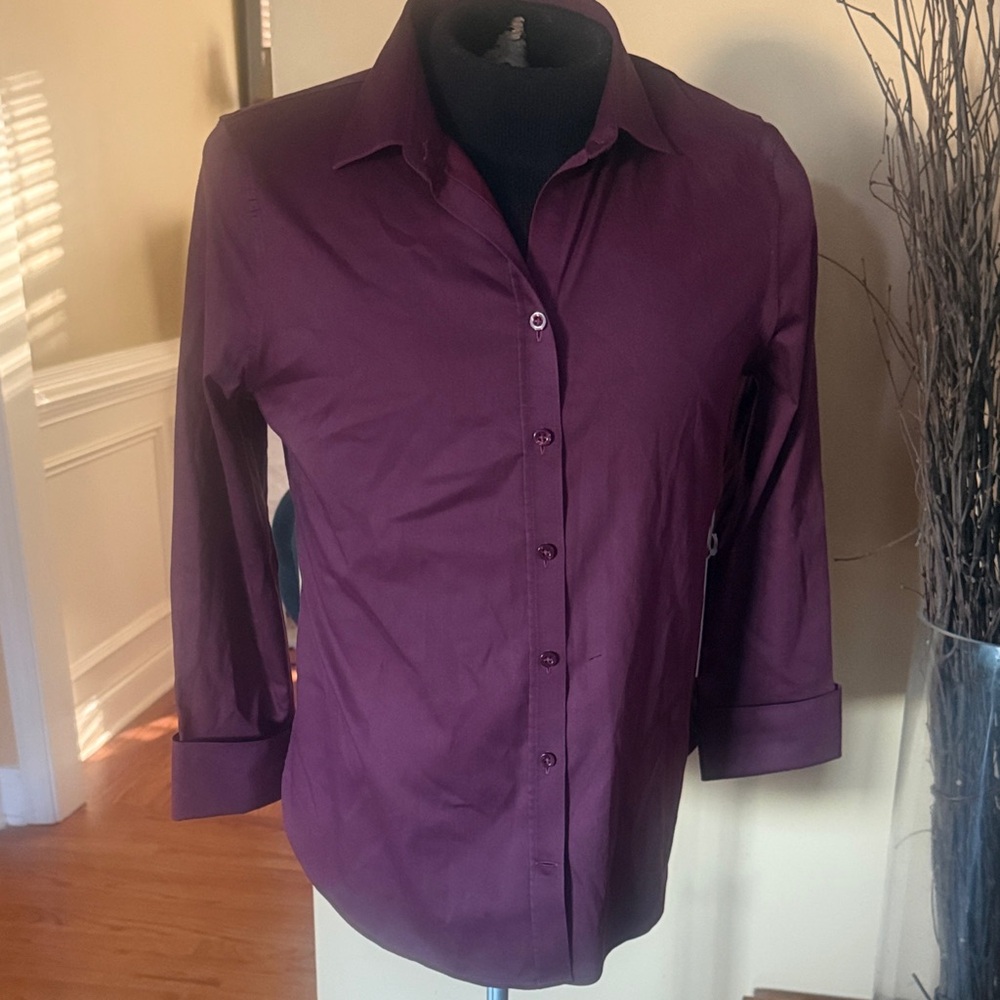 Women’s Purple Button-Up Shirt